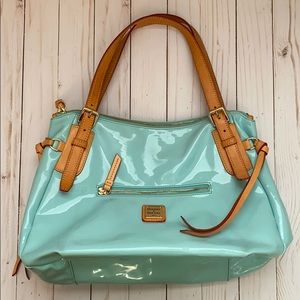 Dooney & Bourke Aqua Patent Leather Handbag